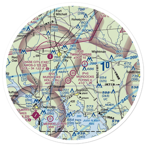 Murdocks Flying V Airport (3VG4) VFR Sectional Sticker (30 mile)
