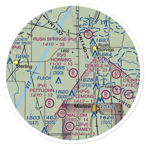 Horning Farms Airstrip (92OK) VFR Sectional Sticker (20 mile)