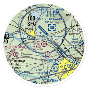 M & M Airfield (NY53) VFR Sectional Sticker (20 mile)