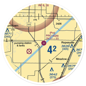 Pro Agri Airport (TS84) VFR Sectional Sticker (20 mile)