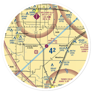 Pro Agri Airport (TS84) VFR Sectional Sticker (30 mile)