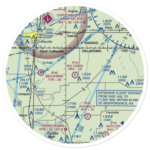 Big Creek Ranch Airstrip (OK88) VFR Sectional Sticker (30 mile)