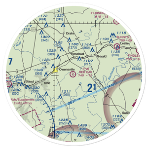 Red Oak Airport (MO48) VFR Sectional Sticker (30 mile)