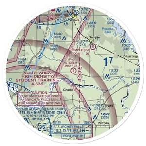 Stoner Memorial Airport (15OK) VFR Sectional Sticker (30 mile)