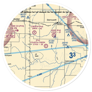 Fourth Creek Ranch Airport (TS79) VFR Sectional Sticker (30 mile)