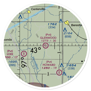 Glenwood Field (SD29) VFR Sectional Sticker (20 mile)