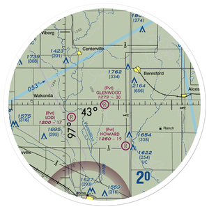 Glenwood Field (SD29) VFR Sectional Sticker (30 mile)