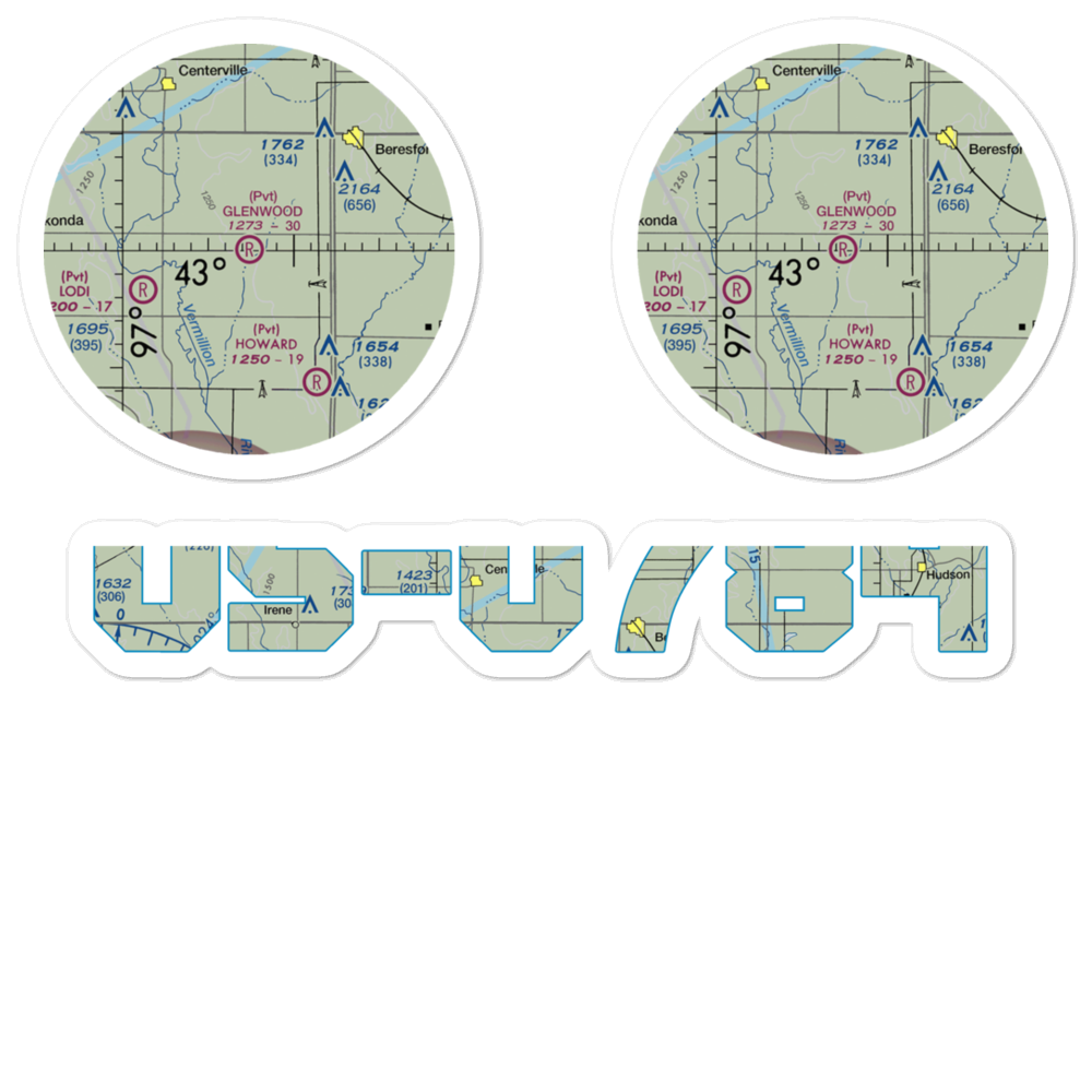 Glenwood Field (SD29) VFR Sectional Sticker Pack 