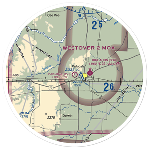 Paducah Airport (2TS5) VFR Sectional Sticker (30 mile)