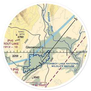 Flying L Airport (10WA) VFR Sectional Sticker (20 mile)