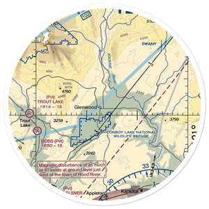 Flying L Airport (10WA) VFR Sectional Sticker (30 mile)