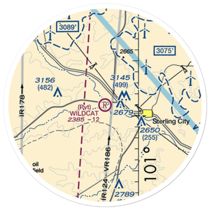 Wildcat Airport (46TE) VFR Sectional Sticker (20 mile)