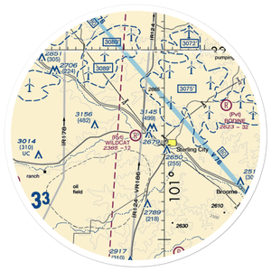 Wildcat Airport (46TE) VFR Sectional Sticker (30 mile)