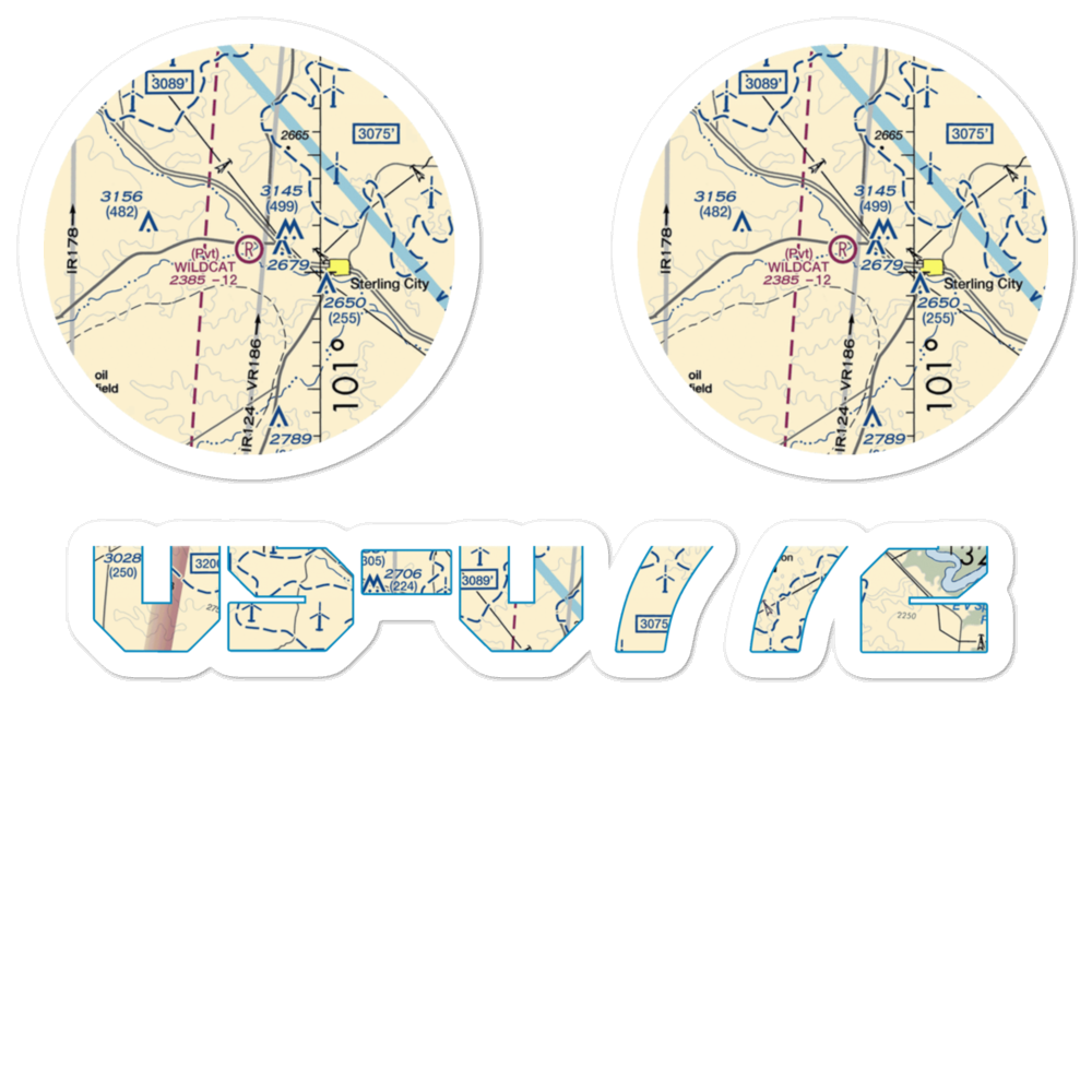Wildcat Airport (46TE) VFR Sectional Sticker Pack 