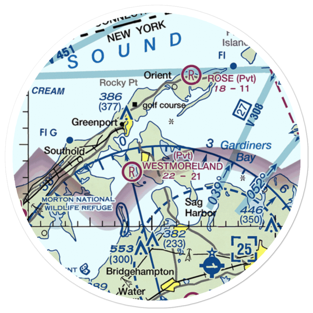 Klenawicus Airfield (NY03) VFR Sectional Sticker (20 mile) 
