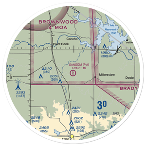 M Sansom Ranch Airport (06TS) VFR Sectional Sticker (30 mile)