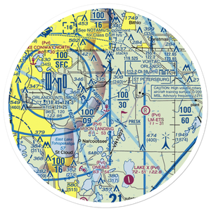 Moon Landing Seaplane Base (FD21) VFR Sectional Sticker (30 mile)