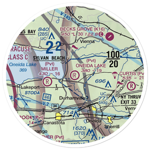 Oneida Lake Strip Airport (8NY7) VFR Sectional Sticker (20 mile)