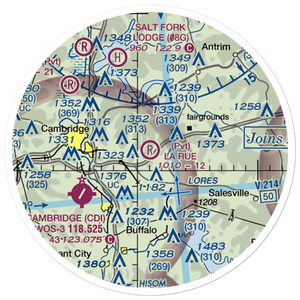 La Rue Airport (OH94) VFR Sectional Sticker (20 mile)