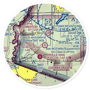 Tri-Rotor Ag Services Airport (AZ25) VFR Sectional Sticker (20 mile)