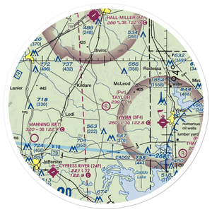 Taylor Field (TE72) VFR Sectional Sticker (30 mile)