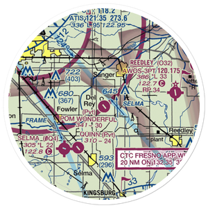 Pom Wonderful Airstrip (0CA0) VFR Sectional Sticker (20 mile)