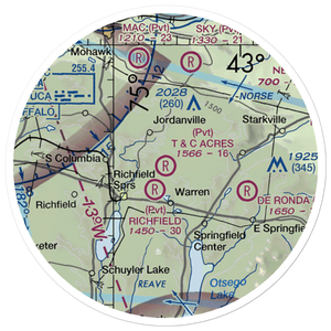 T & C Acres Airport (12NY) VFR Sectional Sticker (20 mile)