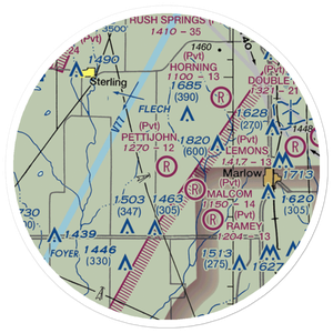 Pettijohn Acres Landing (84OK) VFR Sectional Sticker (20 mile)