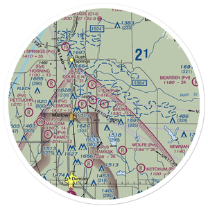 Brown Airstrip (OK81) VFR Sectional Sticker (30 mile)