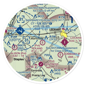 Roland Ranch Airport (30TS) VFR Sectional Sticker (20 mile)