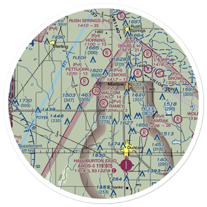 Ramey 1 Airport (0OK8) VFR Sectional Sticker (30 mile)
