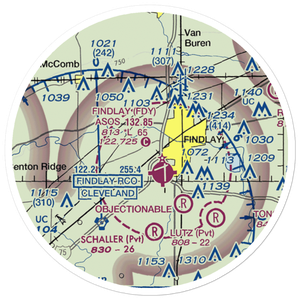 Berg Field (OH98) VFR Sectional Sticker (20 mile)