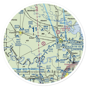 Sandy Ridge Farms Airport (57AR) VFR Sectional Sticker (30 mile)