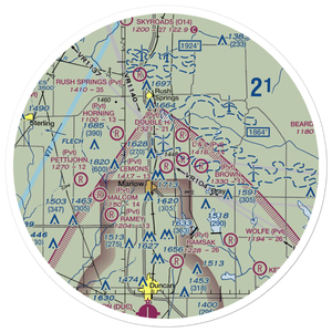 Lemons Airstrip (61OK) VFR Sectional Sticker (30 mile)