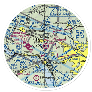 Walnut Grove Airport (19PN) VFR Sectional Sticker (20 mile)