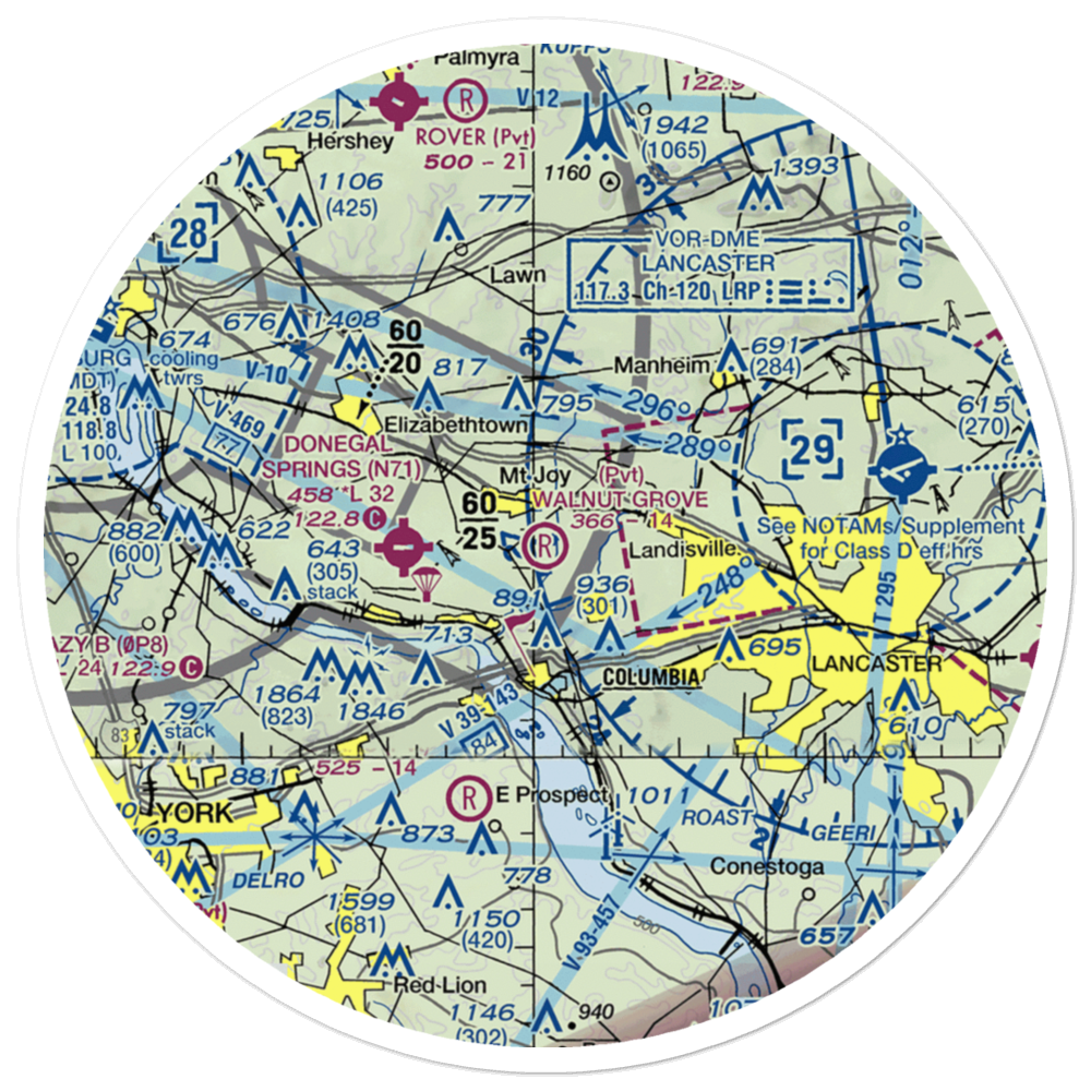 Walnut Grove Airport (19PN) VFR Sectional Sticker (30 mile) 