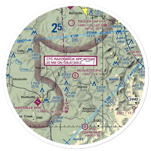 McAlister Airpark (1AR4) VFR Sectional Sticker (30 mile)