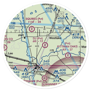 DJ Farm Airport (FA93) VFR Sectional Sticker (20 mile)