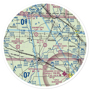 DJ Farm Airport (FA93) VFR Sectional Sticker (30 mile)