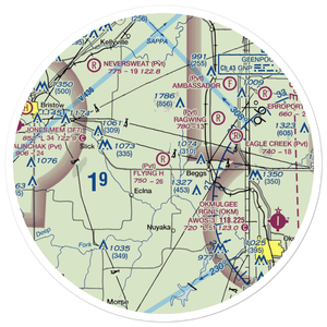 Flying H Ranch Airport (OK50) VFR Sectional Sticker (30 mile)