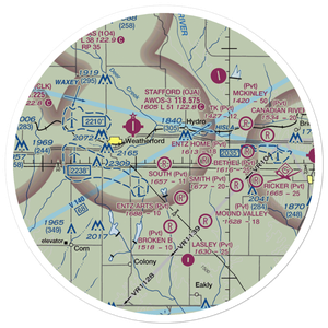 South Farm Airport (32OK) VFR Sectional Sticker (30 mile)