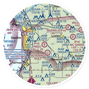 Treeo Airport (4AL3) VFR Sectional Sticker (20 mile)