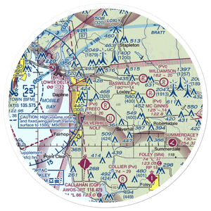 Treeo Airport (4AL3) VFR Sectional Sticker (30 mile)