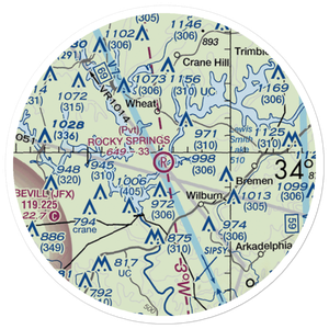 Rocky Springs Airpark (AL30) VFR Sectional Sticker (20 mile)