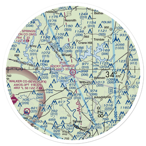 Rocky Springs Airpark (AL30) VFR Sectional Sticker (30 mile)