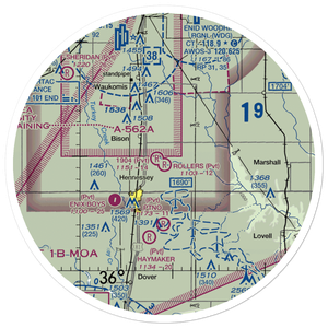 Rollers Airport (OK48) VFR Sectional Sticker (30 mile)
