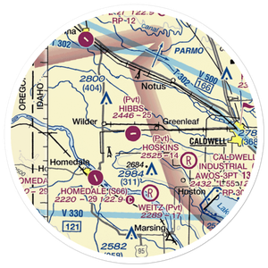 Hibbs Airport (ID97) VFR Sectional Sticker (20 mile)