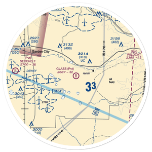 Glass Ranch Airport (TS13) VFR Sectional Sticker (30 mile)