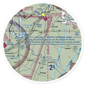 Rancho Deluxe Airport (81TS) VFR Sectional Sticker (30 mile)