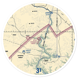 Chandler Ranch Airport (US-0661) VFR Sectional Sticker (30 mile)